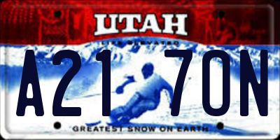 UT license plate A217ON