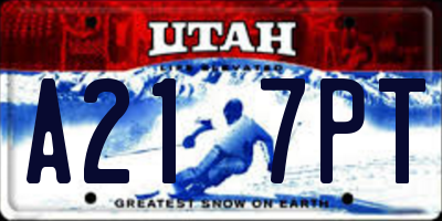 UT license plate A217PT