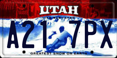 UT license plate A217PX