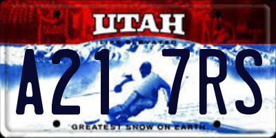 UT license plate A217RS
