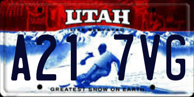 UT license plate A217VG