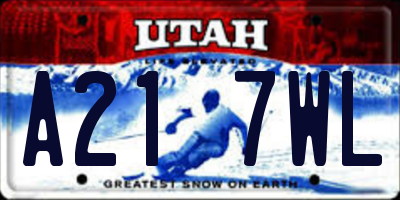 UT license plate A217WL