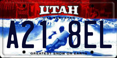 UT license plate A218EL
