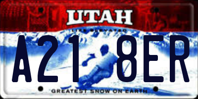 UT license plate A218ER