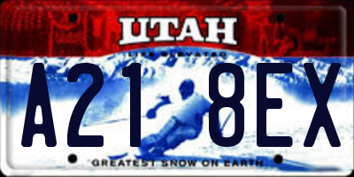 UT license plate A218EX