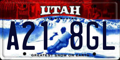 UT license plate A218GL