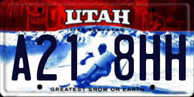 UT license plate A218HH