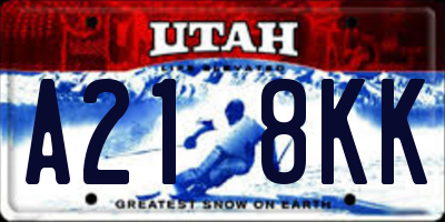 UT license plate A218KK