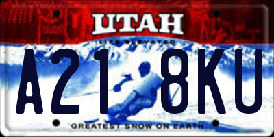 UT license plate A218KU