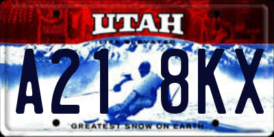 UT license plate A218KX