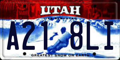 UT license plate A218LI