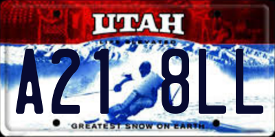 UT license plate A218LL