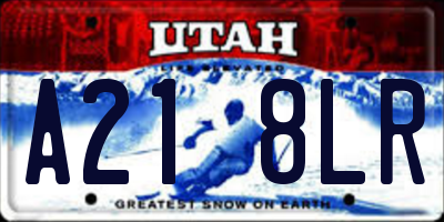 UT license plate A218LR