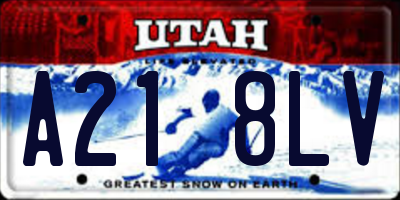 UT license plate A218LV