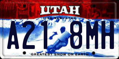 UT license plate A218MH