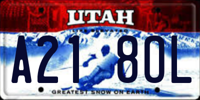 UT license plate A218OL