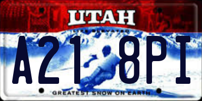 UT license plate A218PI