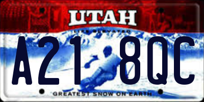 UT license plate A218QC