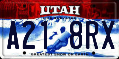 UT license plate A218RX