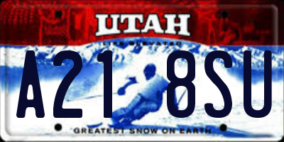 UT license plate A218SU