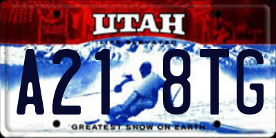 UT license plate A218TG