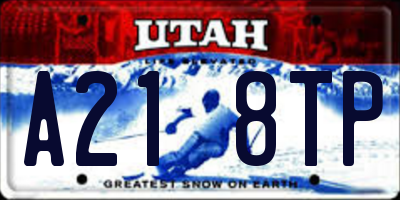 UT license plate A218TP