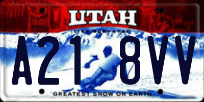 UT license plate A218VV