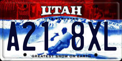 UT license plate A218XL