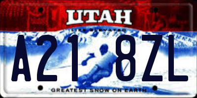 UT license plate A218ZL