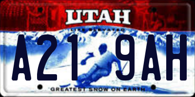 UT license plate A219AH