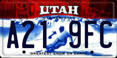 UT license plate A219FC