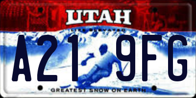 UT license plate A219FG
