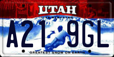 UT license plate A219GL