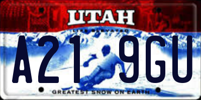 UT license plate A219GU