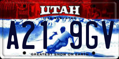 UT license plate A219GV