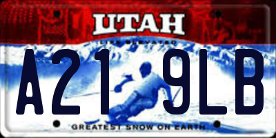 UT license plate A219LB