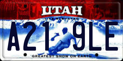 UT license plate A219LE