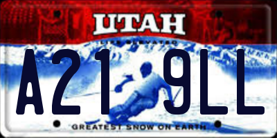 UT license plate A219LL