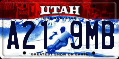 UT license plate A219MB