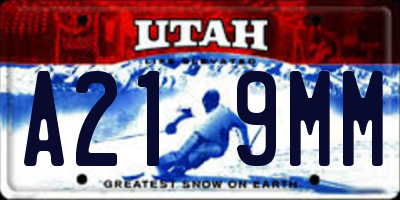 UT license plate A219MM