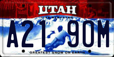 UT license plate A219OM