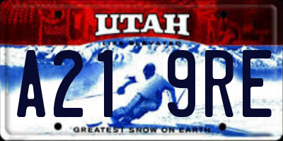 UT license plate A219RE