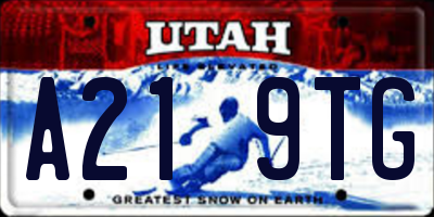 UT license plate A219TG