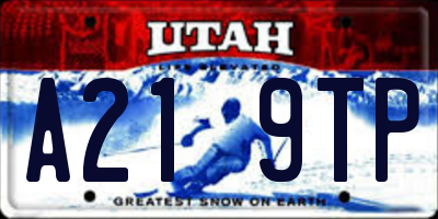 UT license plate A219TP