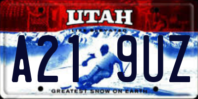UT license plate A219UZ