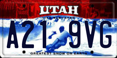 UT license plate A219VG