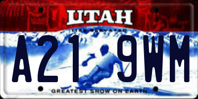 UT license plate A219WM