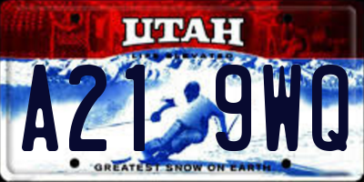 UT license plate A219WQ