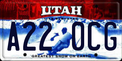 UT license plate A220CG