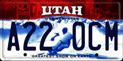 UT license plate A220CM